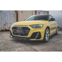 Накладка сплиттер на передний бампер на Audi A1 GB S-Line